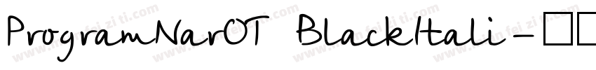 ProgramNarOT BlackItali字体转换